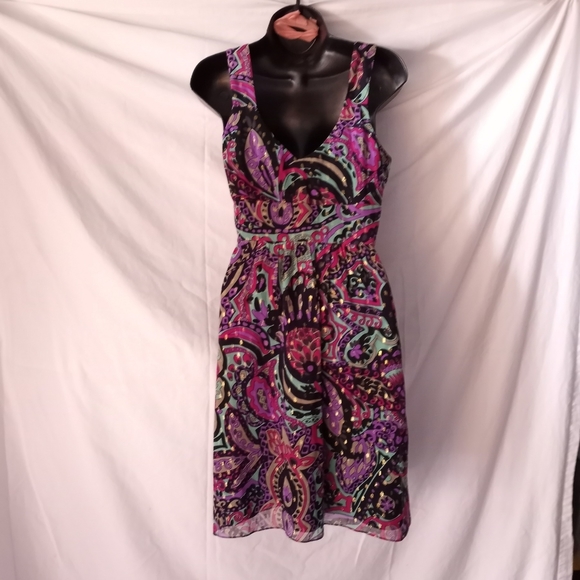 TIBI - New York Fit & Flare Sleeveless Silk Dress - Picture 3 of 5